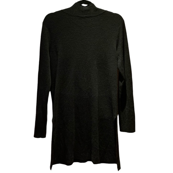 Eileen Fisher 100% Italian merino wool wrap tunic sweater in black Size Small - Picture 2 of 13